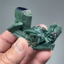 Azurite altering to Malachite (repaired) - image 2
