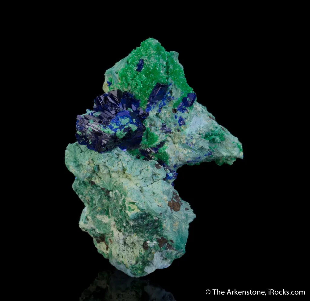 Azurite and Arsentsumebite (Type Locality) - image 2