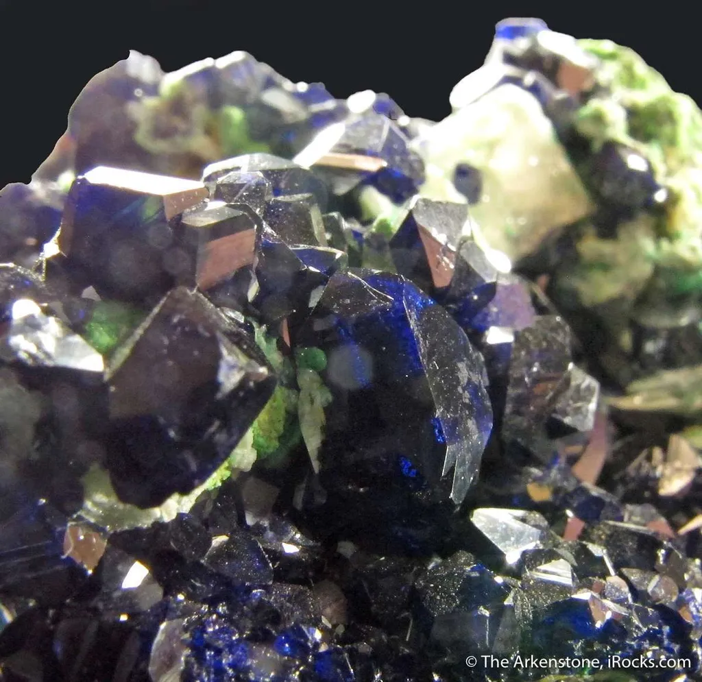 Azurite and Cerussite on Arsentsumebite - image 6