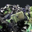 Azurite and Cerussite on Arsentsumebite - image 4