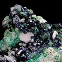 Azurite and Cerussite on Malachite - image 4