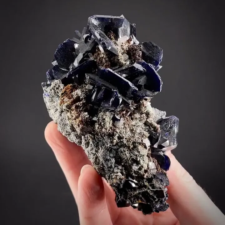 Azurite and Cerussite with Calcite image