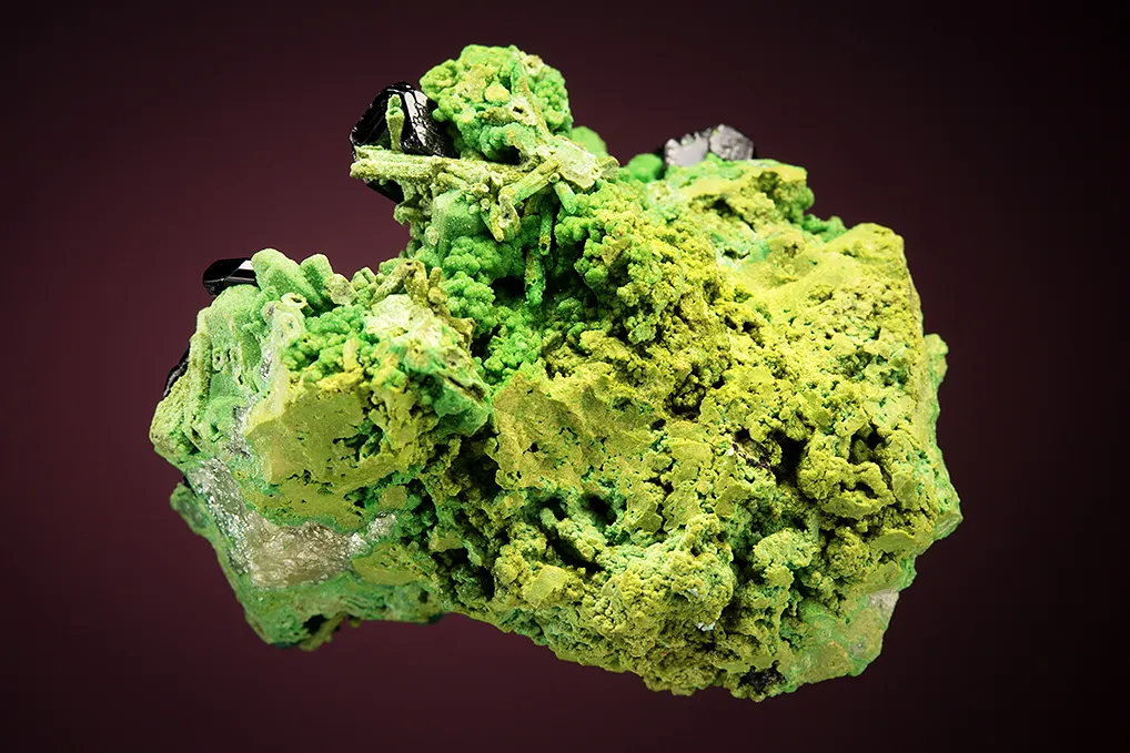 Azurite and Malachite after Azurite with Bayldonite coating Mimetite - image 4