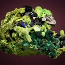 Azurite and Malachite after Azurite with Bayldonite coating Mimetite - image 6