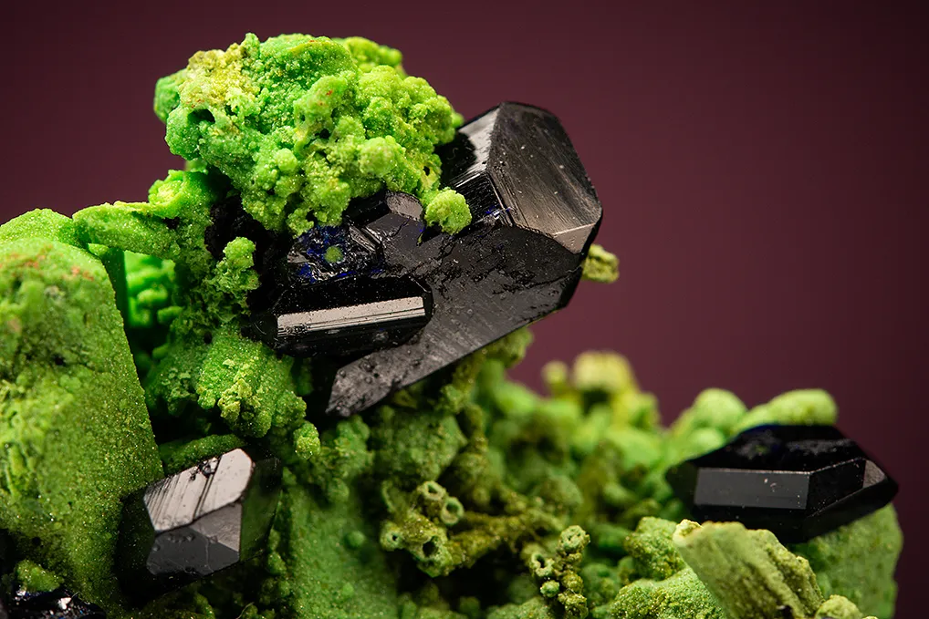 Azurite and Malachite after Azurite with Bayldonite coating Mimetite - image 3