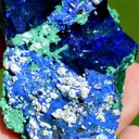 Azurite and Malachite Dickite - 167 grams - Milpillas Mine, Municipio de Cananea, Sonora, Mexico - image 5