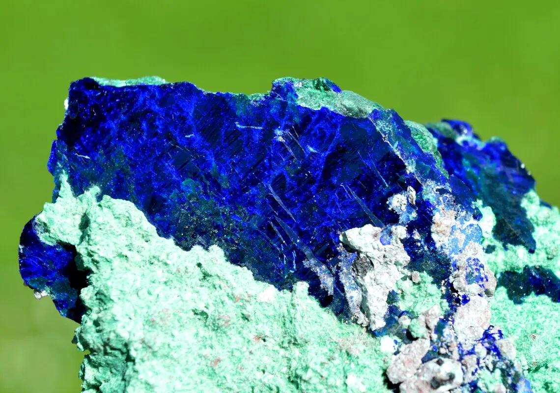 Azurite and Malachite Dickite - 167 grams - Milpillas Mine, Municipio de Cananea, Sonora, Mexico - image 9