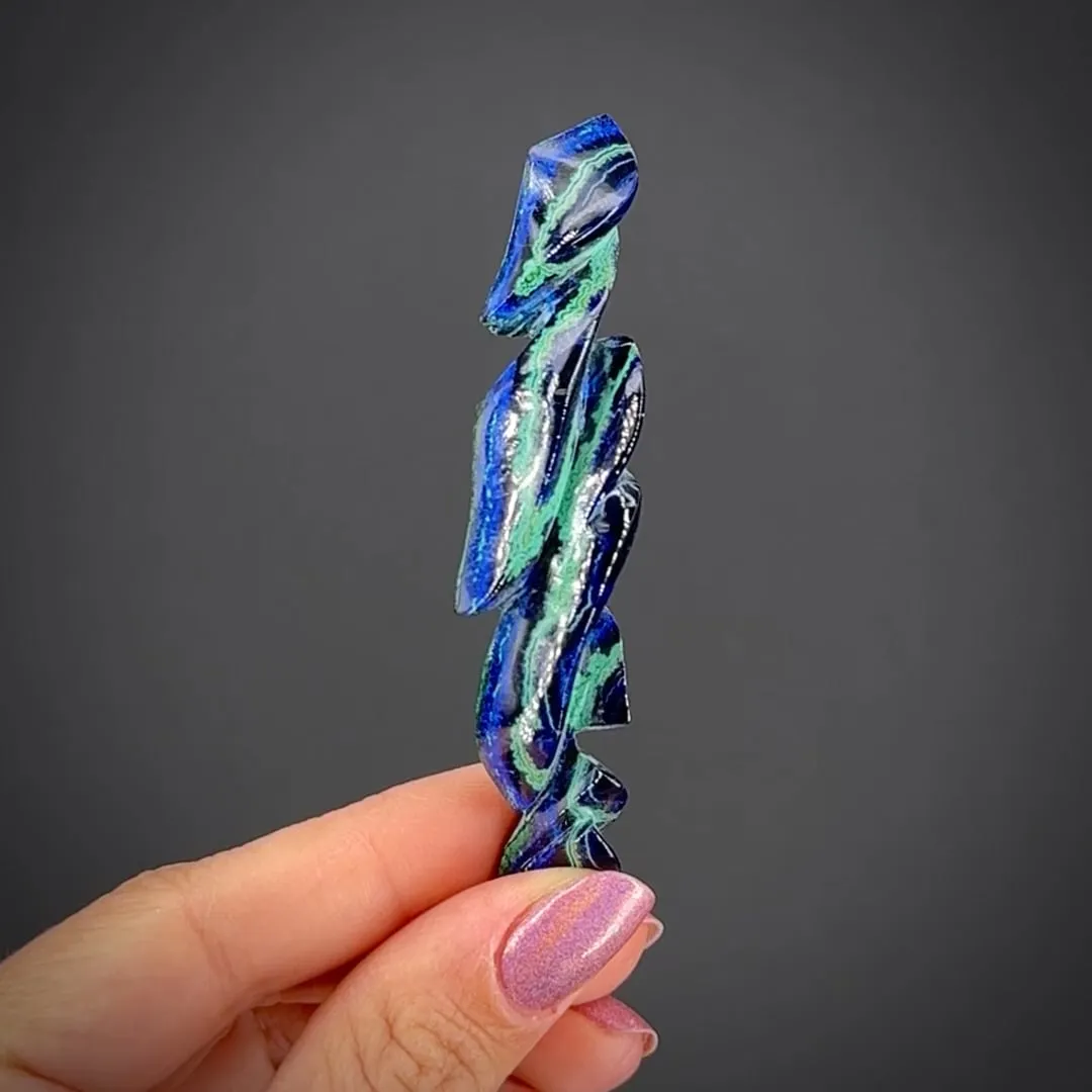 Azurite and Malachite (freeform carving) - image 1