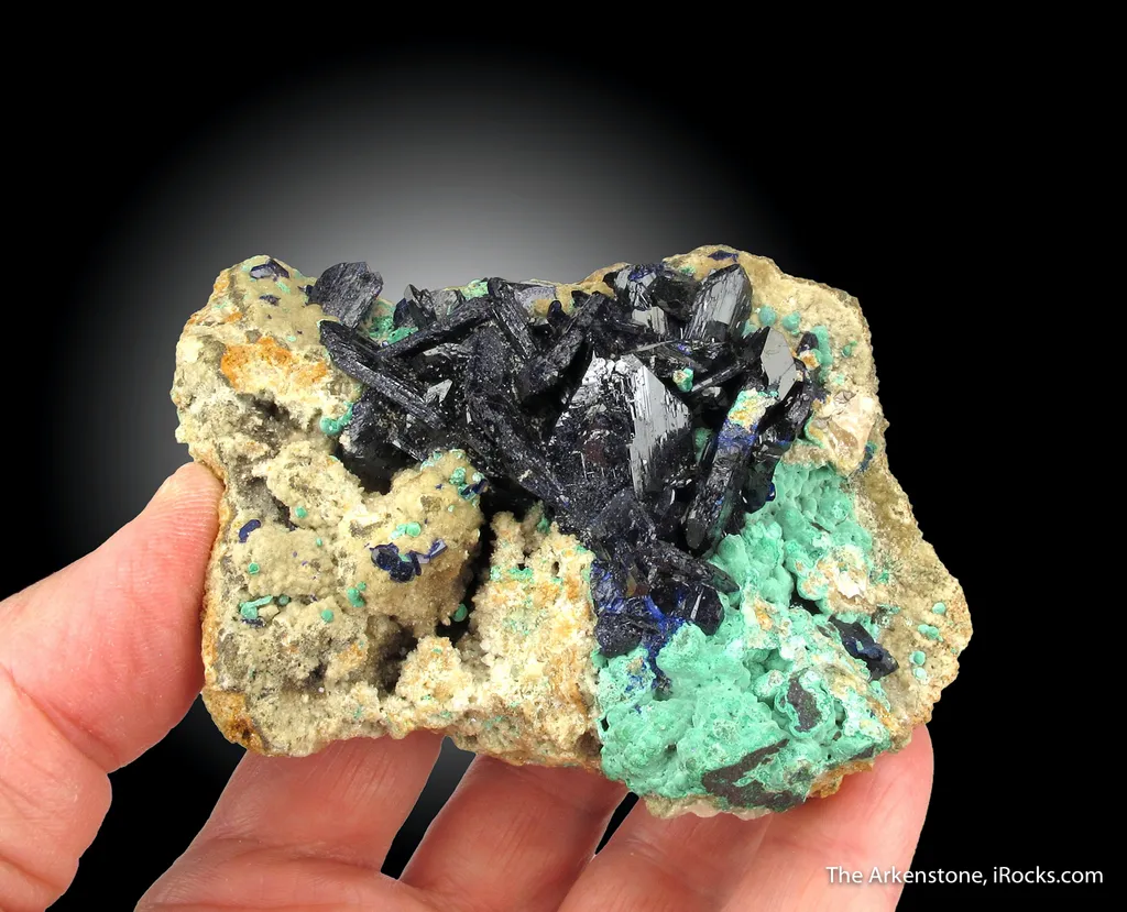 Azurite and Malachite on Cerussite - image 2