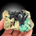 Azurite and Malachite on Cerussite - image 2