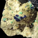 Azurite and Malachite on Cerussite - image 3