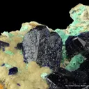 Azurite and Malachite on Cerussite - image 1