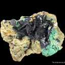 Azurite and Malachite on Cerussite - image 5