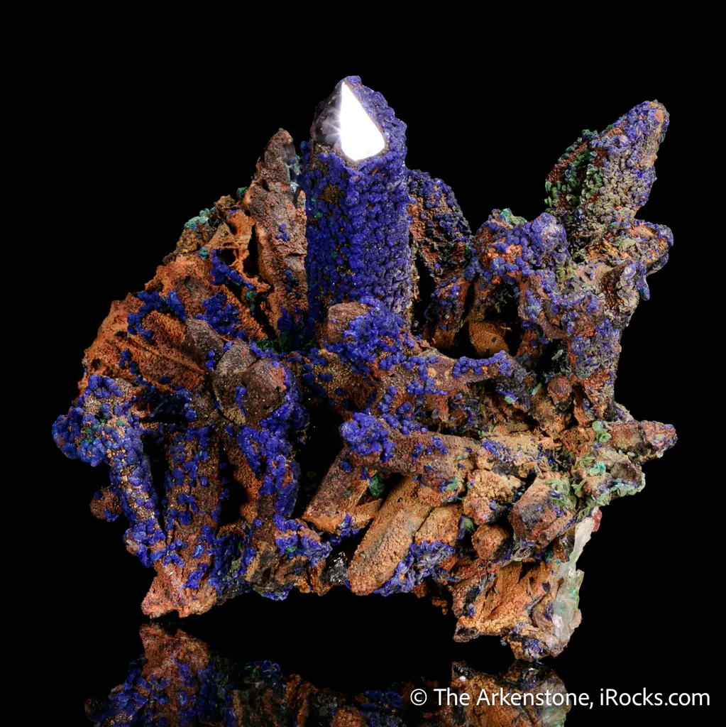 Azurite and Malachite on Quartz - image 4