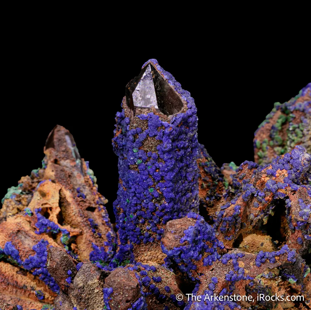 Azurite and Malachite on Quartz - image 5