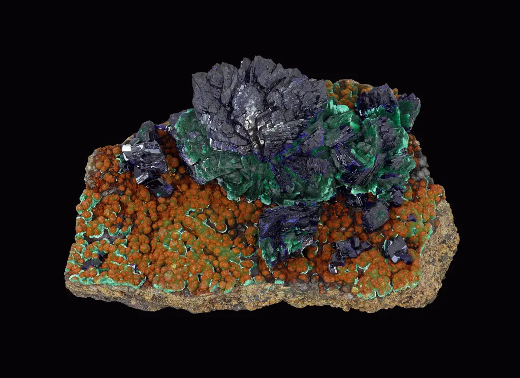 Azurite and malachite, USA, Arizona, Morenci image