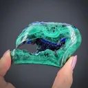 Azurite and Malachite with Azurite pocket (late 1800's) - image 1