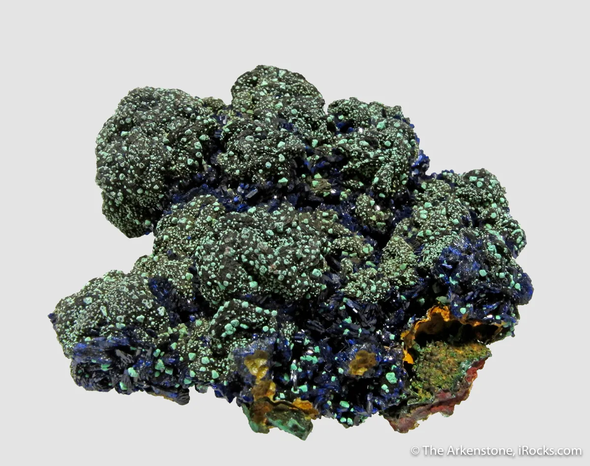 Azurite and Malachite, with Malachite ps. Cuprite - circa early 1900s - image 1