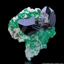 Azurite and Tsumebite (TL), on Smithsonite (illustrated) - image 3