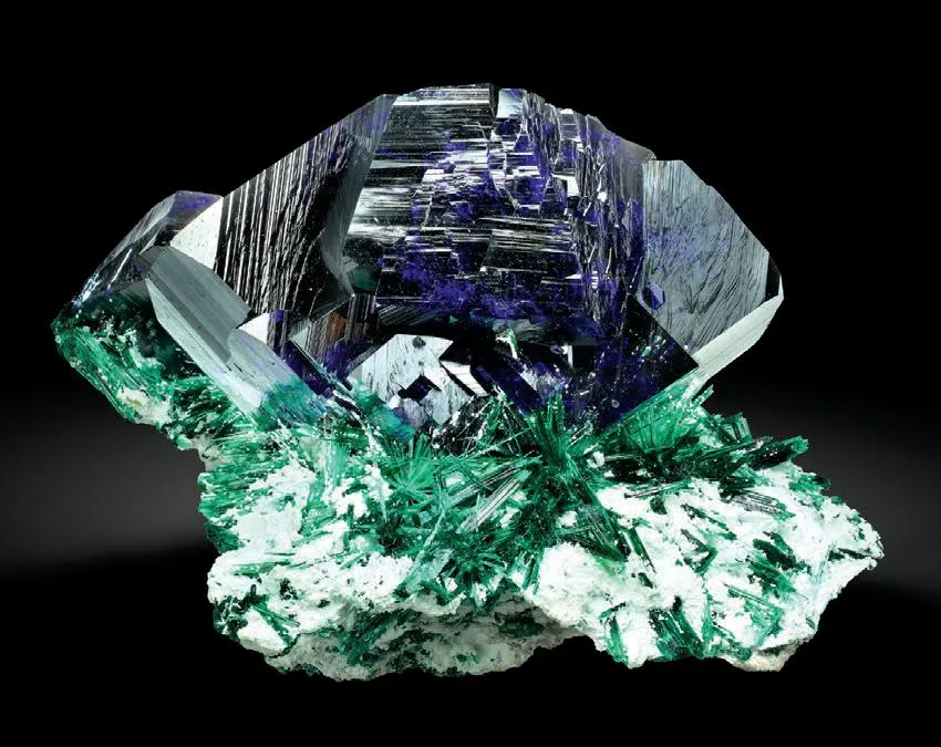 Azurite, Brochantite image