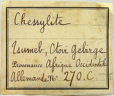 Azurite (Chessylite) With Neat Old Label - image 3