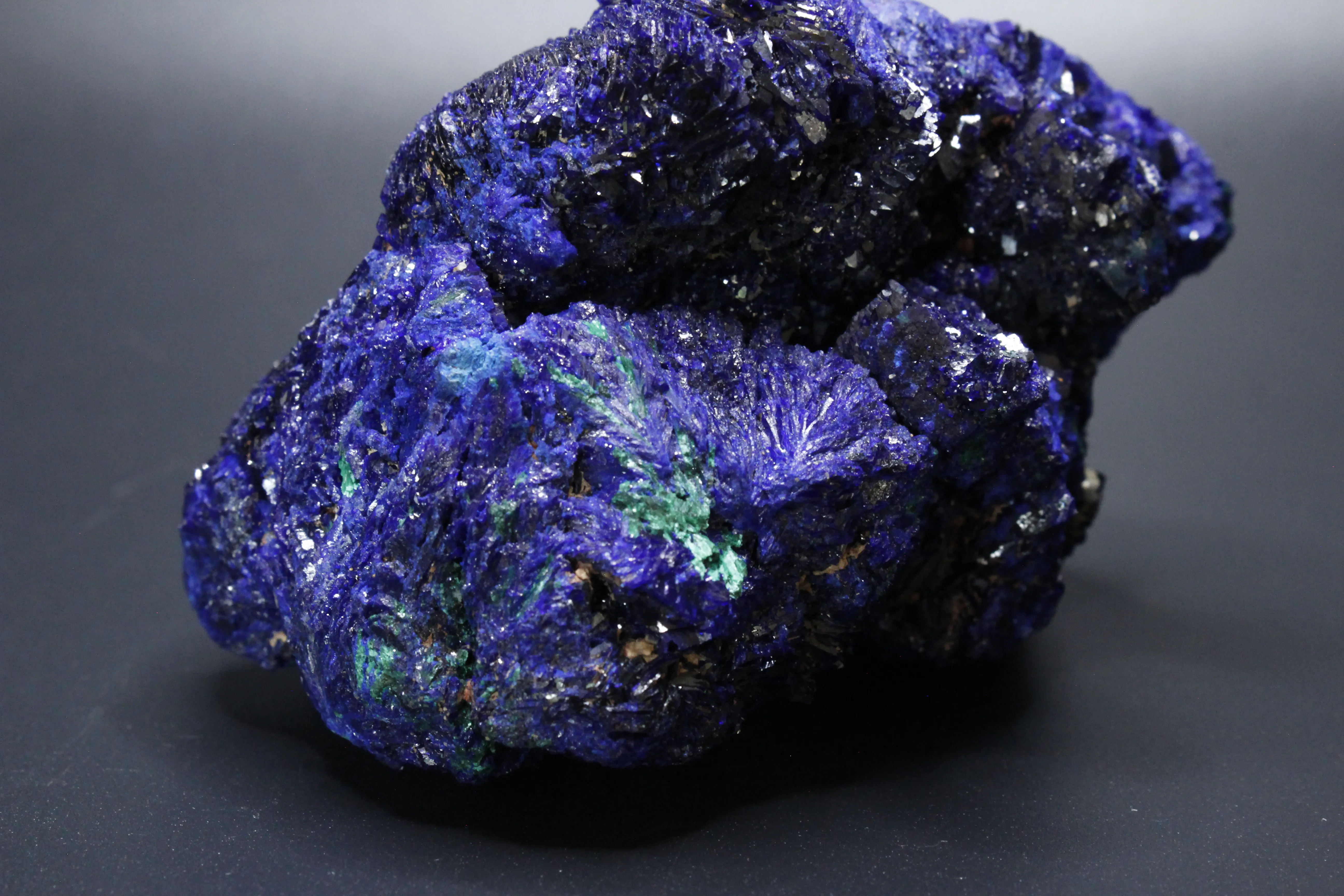Azurite crystal cluster with Malachite - image 2