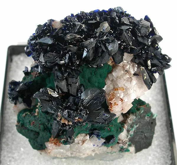 Azurite, Dolomite, Malachite image