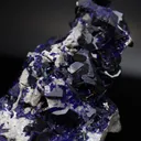 Azurite filling fractured limestone - image 3