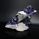 Azurite filling fractured limestone - image 2