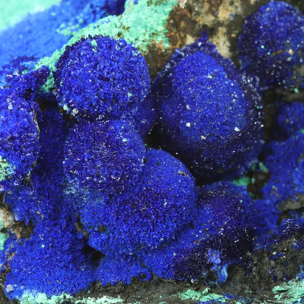 Azurite from Greece, Attica, Christiana Mine