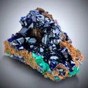Azurite from Maroc, Région Drâa-Tafilalet, Zone minière d'Oumjrane - image 1