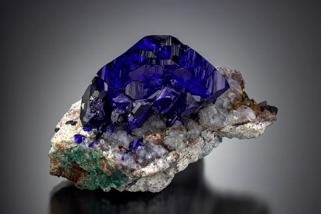 Azurite from Mexico, Sonora, Milpillas, Milpillas Mine