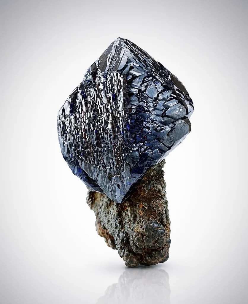 Azurite from Morocco, Drâa-Tafilalet Region, Bou Azzer Mine image