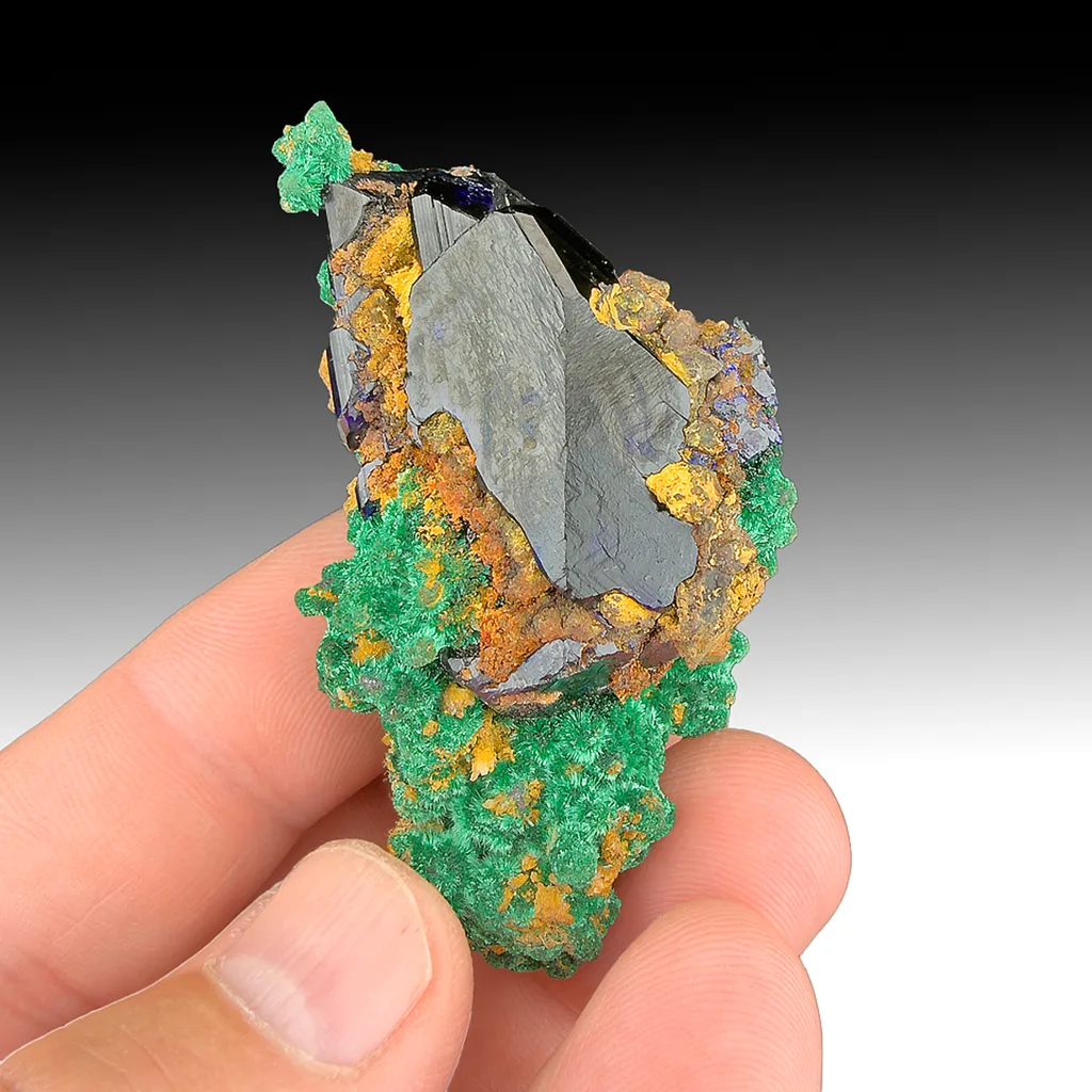 Azurite from Oumjrane, Tinghir Province, Drâa-Tafilalet Region, Morocco image