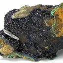 Azurite, Gypsum (Var: Selenite) - image 1