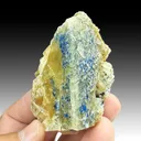 Azurite in Calcite - image 1