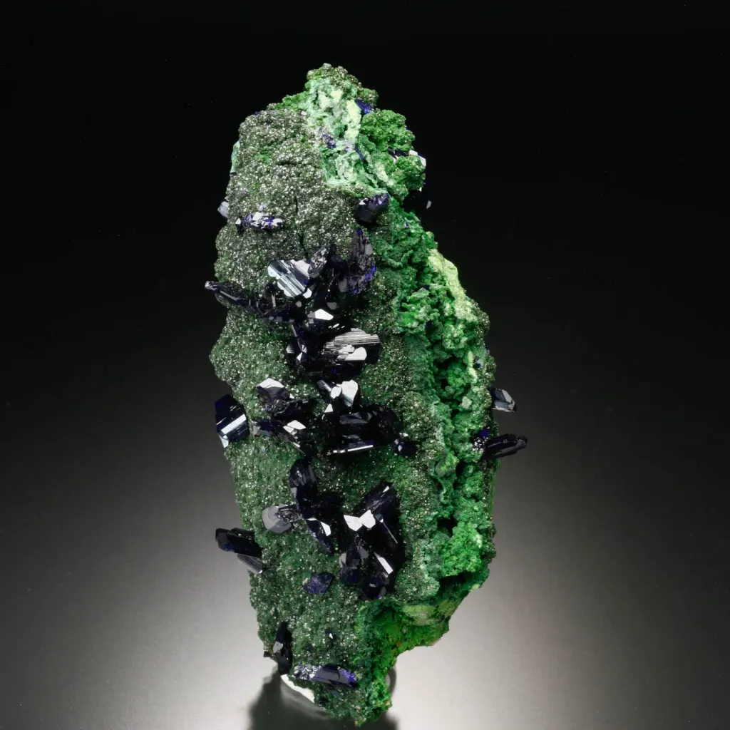 Azurite, Malachite, Bayldonite from Namibia, Oshikoto Region, Tsumeb image
