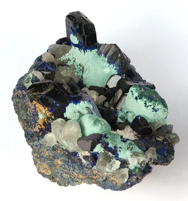 Azurite, Malachite, Cerussite image