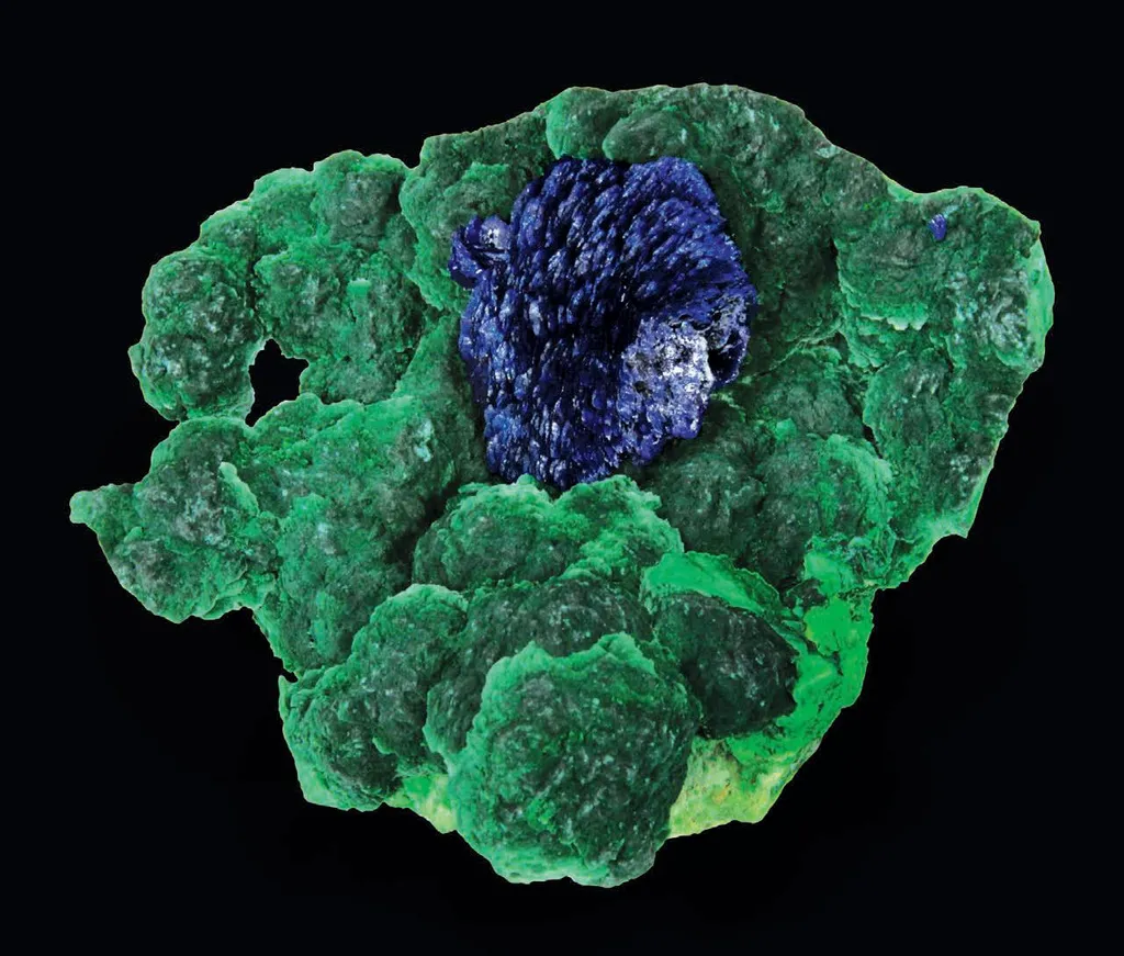 Azurite & malachite from Mexico, Milpillas, Milpillas Mine image