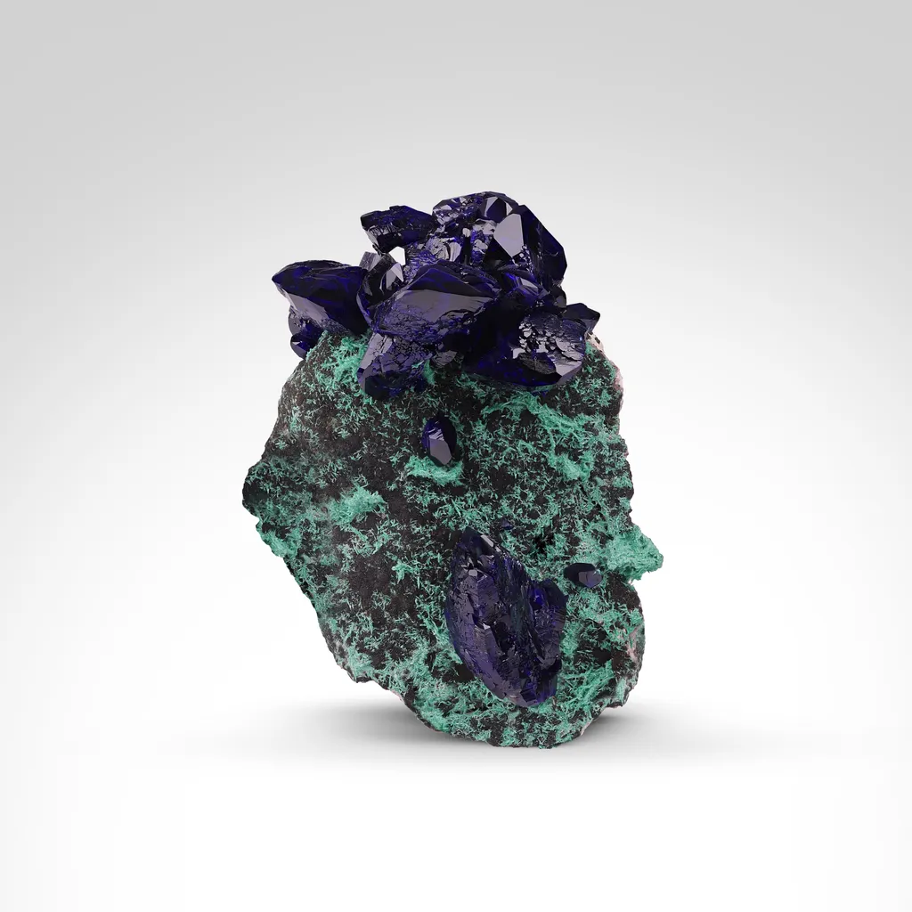 Azurite, Malachite from Mexico, Sonora, Santa Cruz Municipality, Milpillas, Milpillas Mine image