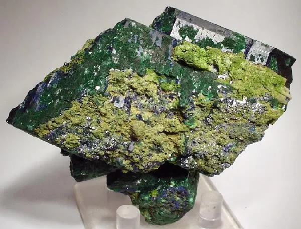 Azurite, Malachite, Mottramite image