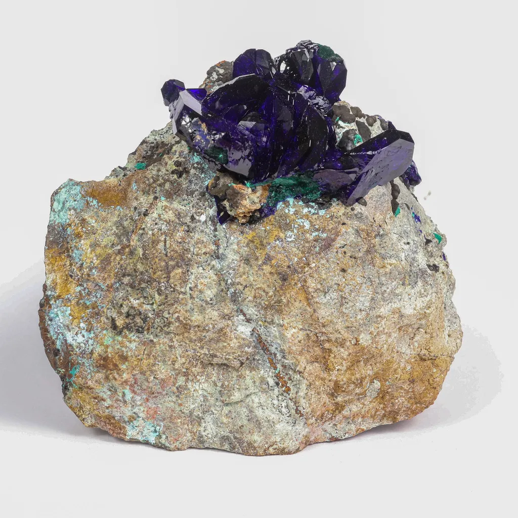 Azurite-Malachite Natural Mineral Specimen image