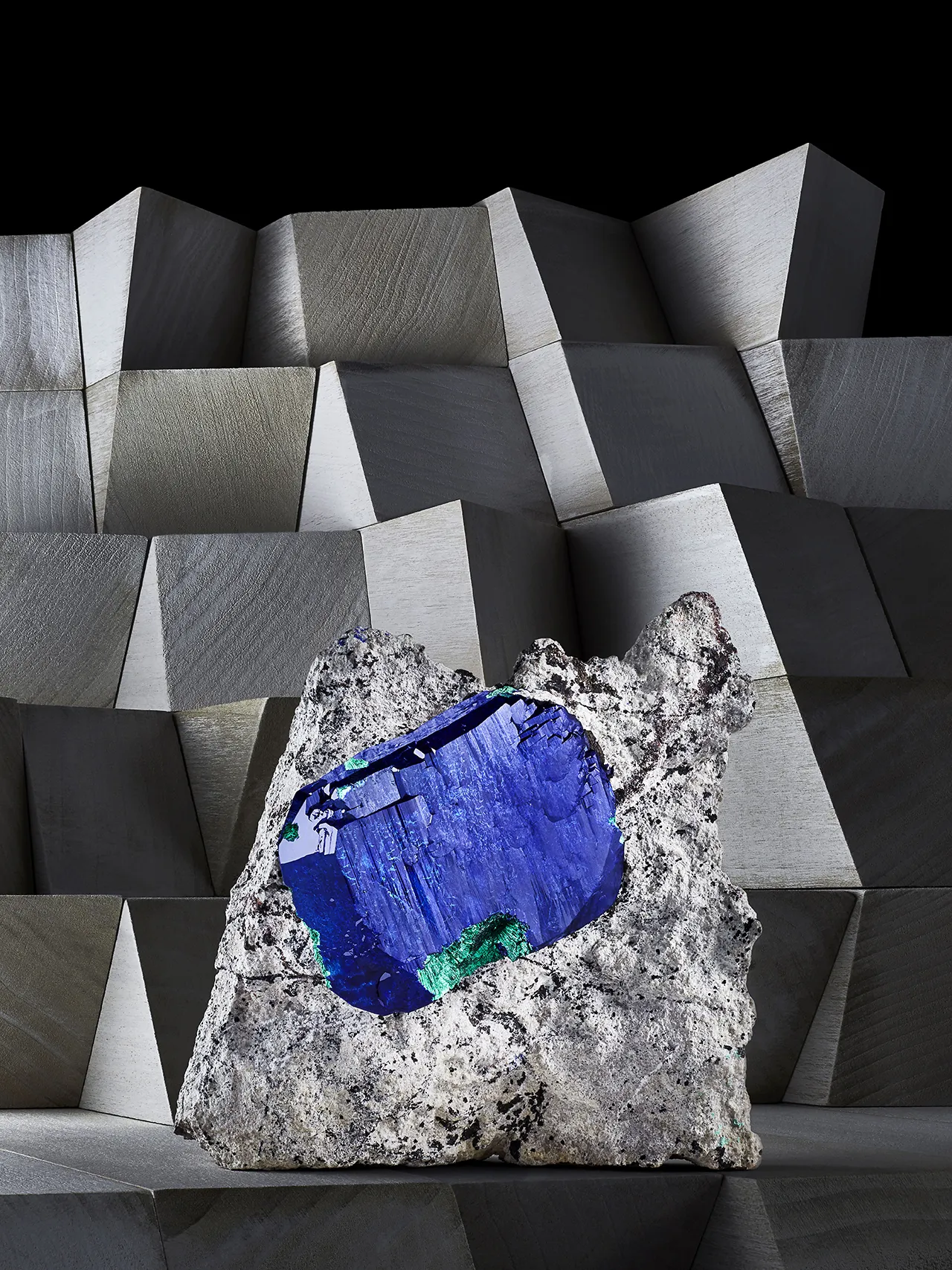 Azurite, Milpillas Mine, Cuitaca, Santa Cruz Municipality, Sonora, Mexico - image 2