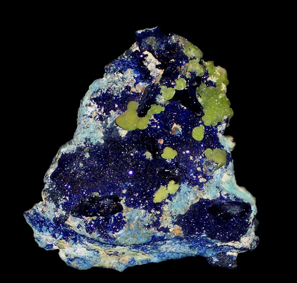 Azurite / mimétite ou malachite: Namibie, Oshikoto Region, Tsumeb, Tsumeb Mine image