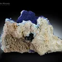 Azurite on Aragonite from Helmand Afghanistan - image 2