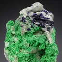 Azurite on Arsentsumebite - image 1