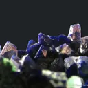 Azurite on Arsentsumebite (TL) - image 4
