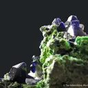 Azurite on Arsentsumebite (TL) - image 5