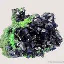 Azurite on Arsentsumebite (TL) - image 6