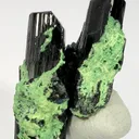 Azurite on Bayldonite - image 2